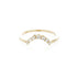 Tapering Diamond Arch Band in Yellow Gold